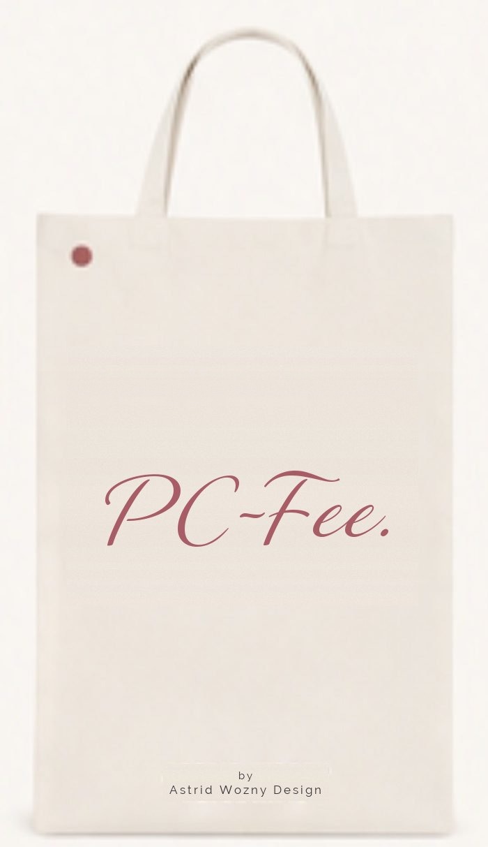 Baumwolltasche mit Text-Motiv: PC-Fee