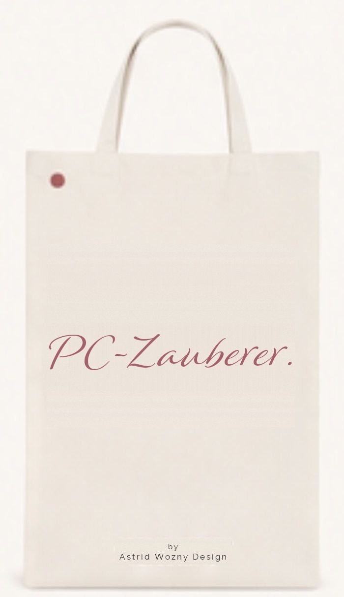 Baumwolltasche mit Text-Motiv: PC-Zauberer
