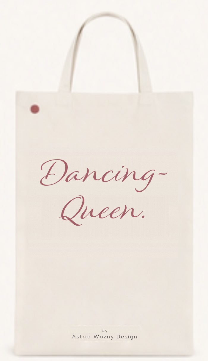 Baumwolltasche mit Schriftzug: Dancing-Queen