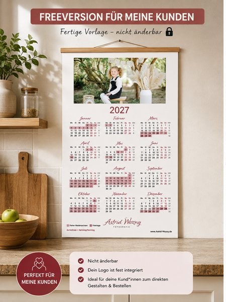 Jahreskalender (Basis) von Astrid Wozny Fotografie auf einem Laptop