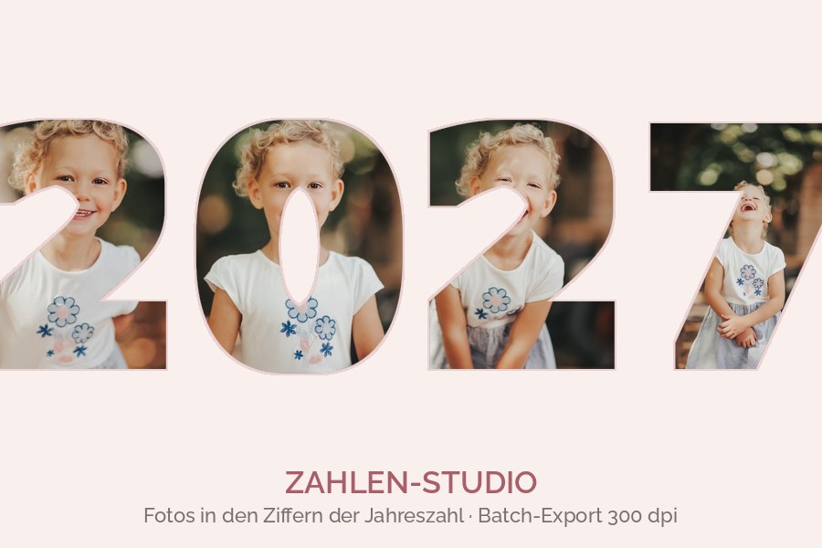 Zahlen-Studio Mini – Fotos in den Ziffern der Jahreszahl